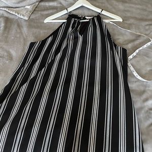 Candies black and white stripe sleeveless dress